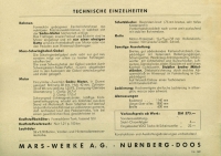 Preview: Mars Moped mit Sachs-Motor Prospekt ca. 1955 Preview: Mars Moped mit Sachs-Motor Prospekt ca. 1955