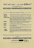 Preview: Küchen Jun. Fahrrad-Motor Prospekt ca. 1949