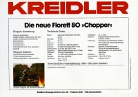 Kreidler Florett 80 Chopper Prospekt 12.1981