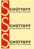 Schüttoff 350 ccm + 500 ccm Luxus Sport brochure ca. 1931