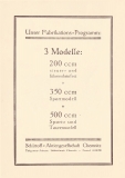 Schüttoff 200 ccm Prospekt 1928