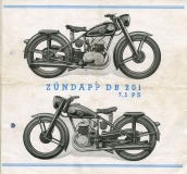 Preview: Zündapp DB 201 Prospekt ca. 1951