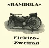 Rambola Elektro-Zweirad Prospekt 1920er Jahre