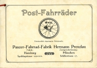 Preview: Post-Fahrräder Programm ca. 1914