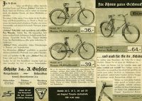 Schuetze Fahrrad und Motorfahrrad Programm 1937
