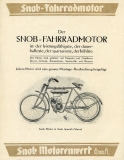 Snob 1 PS Fahrrad-Motor Prospekt 1921