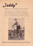 Teddy Moped mit AMO Motor Prospekt 1950er Jahre