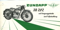 Zündapp DB 202 Prospekt 1952