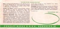Preview: Zündapp DB 202 Prospekt 1952