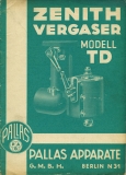 Pallas Zenith carburator TD 2.1936