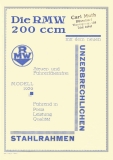 RMW 200 ccm models brochure 1929