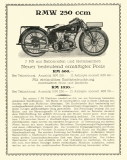 RMW 250 ccm brochure ca. 1927