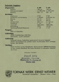 Tornax E 250 und Z 250 Prospekt 1953