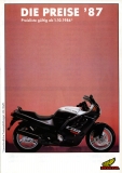 Honda pricelist 1987