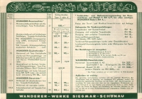Preview: Wanderer Fahrrad Preisliste 10.1938