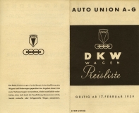 DKW car pricelist 2.1939