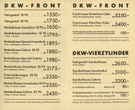 Preview: DKW Pkw Preisliste 2.1939