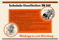 Zündapp DB 200 Prospekt 1936