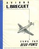 Breguet Type 763 Deux Ponts Prospekt 1954