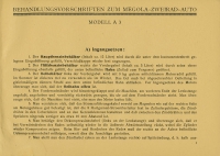 Megola Zweirad-Auto Bedienungsanleitung 1923