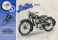 Meister Motorfahrrad M 49 S Prospekt ca. 1951