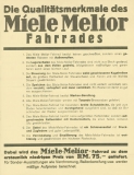 Miele Melior Fahrrad Prospekt 2.1932