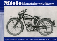 Miele Motorfahrrad Prospekt 1937