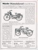 Miele Motorfahrrad Prospekt Modell 1936