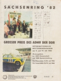 Program Int. Sachsenringrennen 9.7.1982