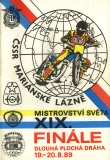 Programm Marianské Sveta Sandbahnrennen 19.8.1989