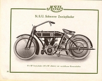 NSU motorcycle program 1913