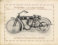 NSU motorcycle program 1914