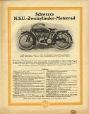 NSU motorcycle program 1919/20