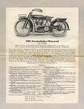 NSU motorcycle program 1921