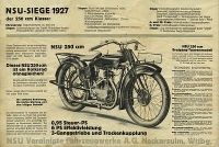 Preview: NSU 250 ccm Tourenmodell Prospekt 1928 Preview: NSU 250 ccm Tourenmodell Prospekt 1928