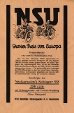 NSU Kleinplakat Großer Preis von Europa 1928