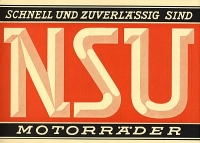 NSU Motorrad Programm 1931