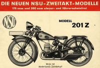 NSU 175 Z und 201 Z Prospekt 1931