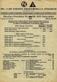 NSU Fahrrad Preisliste 10.1932