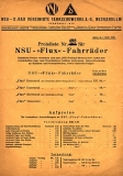 NSU Flux bicycle pricelist 10.1932