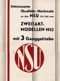 NSU Motorrad Programm 1932