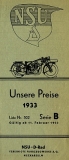 Preview: Unsere Preise NSU-D Serie B 11.2.1933 Preview: Unsere Preise NSU-D Serie B 11.2.1933