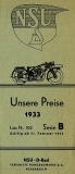 Unsere Preise NSU-D Serie B 11.2.1933