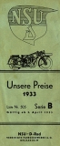 Preview: Unsere Preise NSU-D Serie B 3.4.1933 Preview: Unsere Preise NSU-D Serie B 3.4.1933
