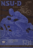 NSU motorcycle program 1934