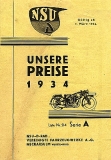 Unsere Preise NSU Serie A 1.3.1934