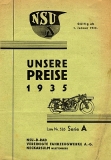Preview: NSU Preisliste 1.2.1935 Preview: NSU Preisliste 1.2.1935