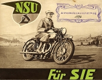 NSU motorcycle program 1936