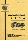 Preview: NSU Preisliste 10.7.1936 Preview: NSU Preisliste 10.7.1936