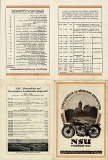 NSU motorcycle program 1927